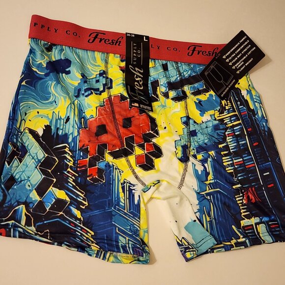FRESH SUPPLY CO SPACE INVADERS BOXER BRIEF - L - Picture 3 of 9